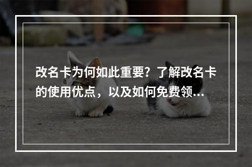 改名卡为何如此重要？了解改名卡的使用优点，以及如何免费领取这些卡片。