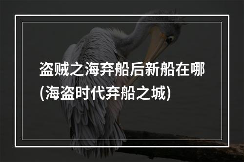 盗贼之海弃船后新船在哪(海盗时代弃船之城)