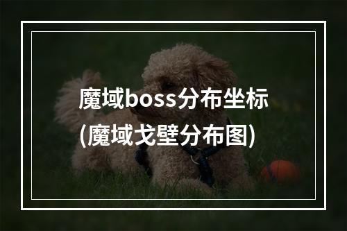 魔域boss分布坐标(魔域戈壁分布图)