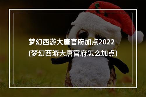 梦幻西游大唐官府加点2022(梦幻西游大唐官府怎么加点)