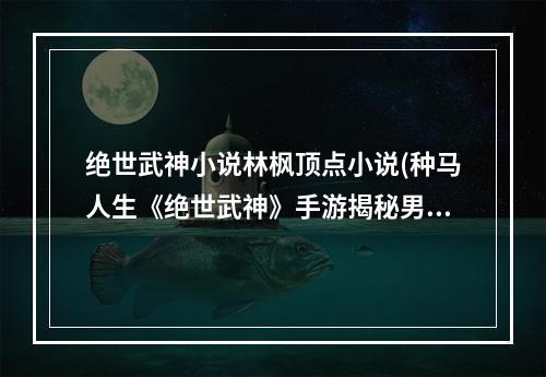 绝世武神小说林枫顶点小说(种马人生《绝世武神》手游揭秘男主林枫)