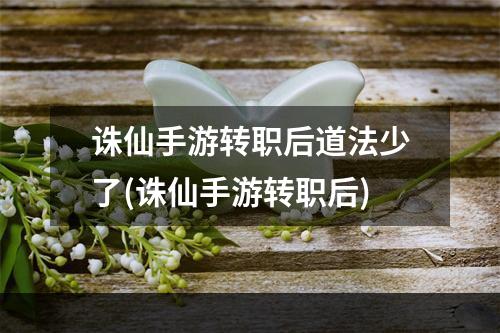 诛仙手游转职后道法少了(诛仙手游转职后)