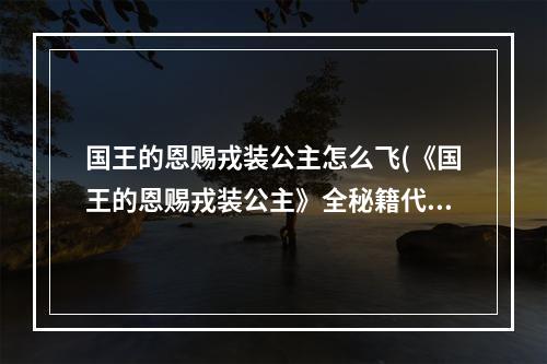 国王的恩赐戎装公主怎么飞(《国王的恩赐戎装公主》全秘籍代码一览)